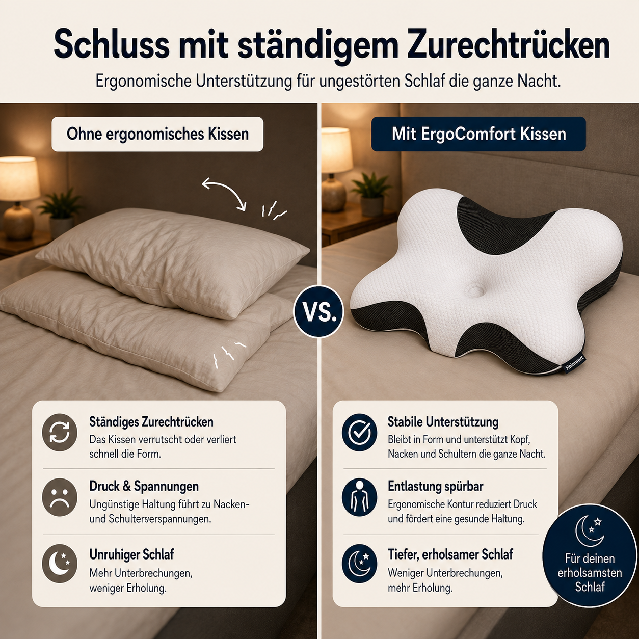 ErgoComfort Schlafkissen von Heimwert