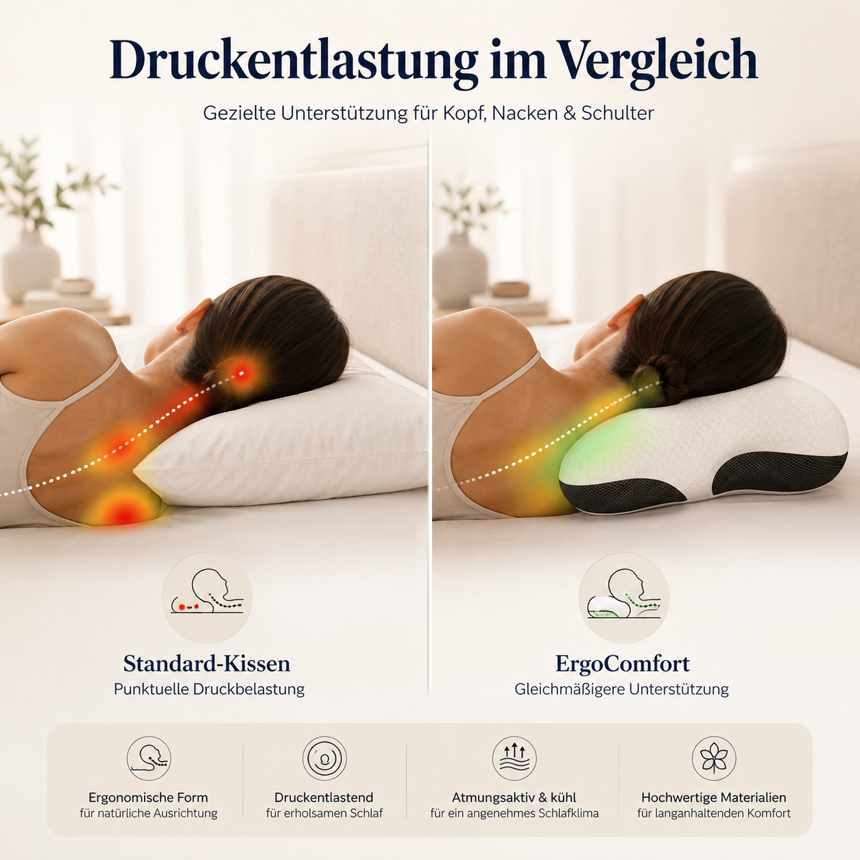 ErgoComfort Schlafkissen von Heimwert