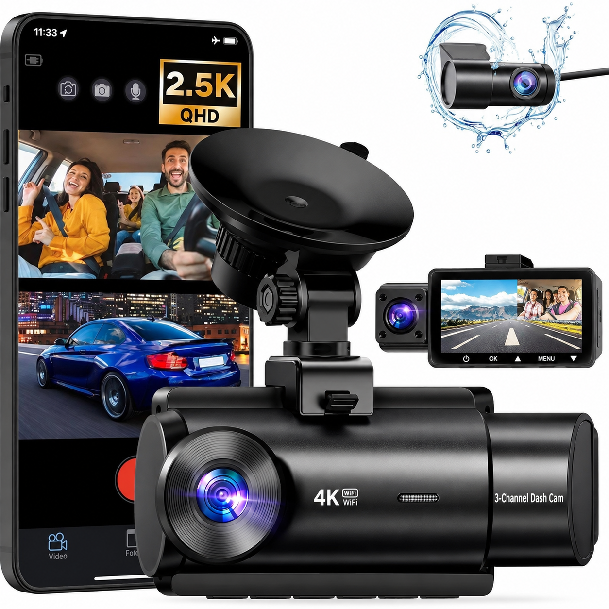 4K Dashcam-3,9 Bildschirm von Heimwert