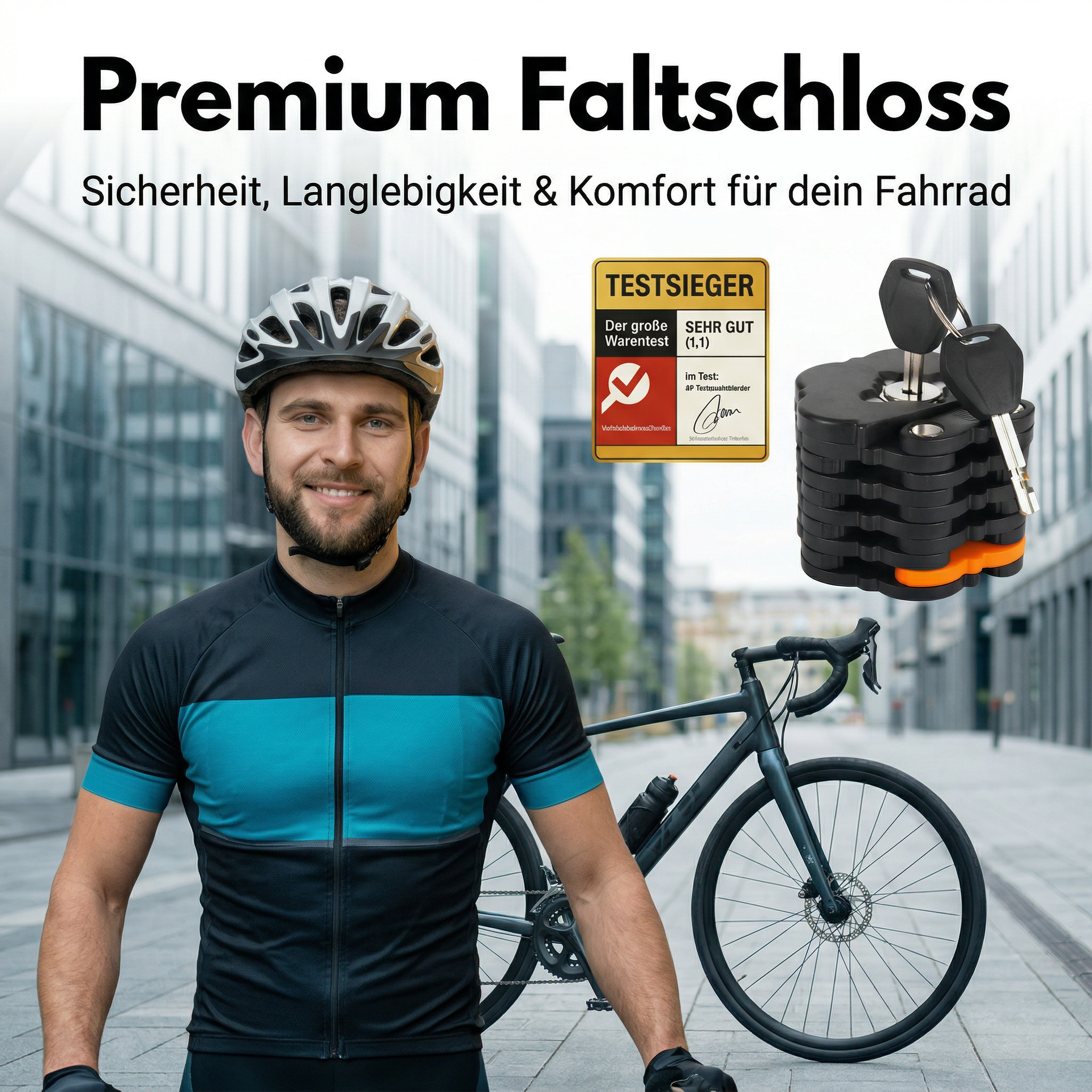 Heimwert SafeProtect Fahrradschloss